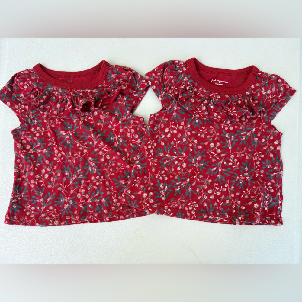 First Impressions Red Floral Kid's T-shirt